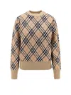 Burberry Diamond-pattern Crew Neck Wool Jumper In Multi