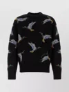 Burberry Wool Sweater With Embroidered Duck Pattern