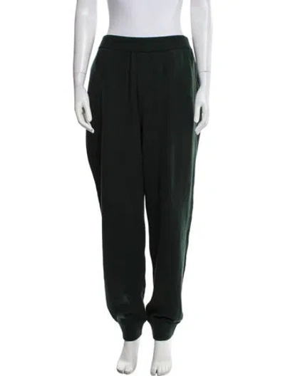 Pre-owned Burberry Wool Sweatpants W/ Tags In Green