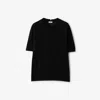 Burberry Round-neck Wool T-shirt In Black