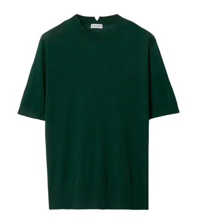 Burberry Wool T-shirt In Ivy