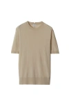 Burberry Wool T-shirt In Oat
