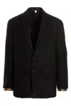 Burberry Tailored Wool Blazer Jacket In Black