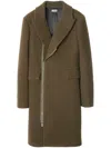 Burberry Wool Zip Tailored Coat In ブラウン