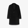 Burberry Wool Tailored Coat In Black