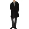 Burberry Wool Tailored Coat In Black