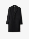 Burberry Wool Single-breasted Tailored Coat In Black