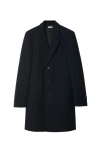 Burberry Classic Straight Cut Wool Jacket For Men In Navy
