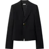 Burberry Wool Tailored Jacket In Black