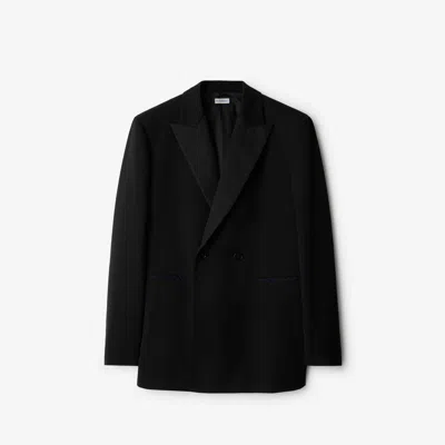 Burberry Wool Tailored Jacket In Black