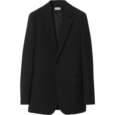 Burberry Wool Tailored Jacket In Black