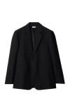 Burberry Check Wool Tailored Jacket In Black