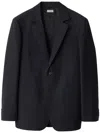 Burberry Tailored Jacket Crafted With Dark Navy Wool Twill In Blau