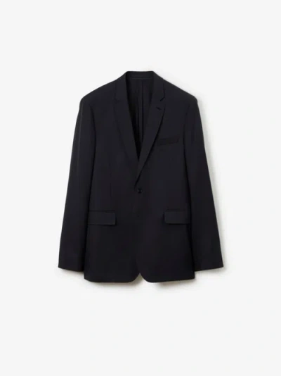 Burberry Wool Tailored Jacket In Black