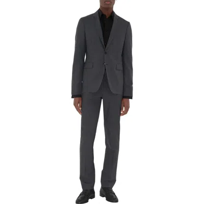 Burberry Wool Tailored Jacket In Gray