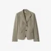 Burberry Wool Tailored Jacket In Gray