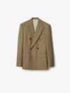 Burberry Wool Tailored Jacket In Linden/mountain