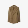 Burberry Logo Wool Blazer In Maple/cocoa