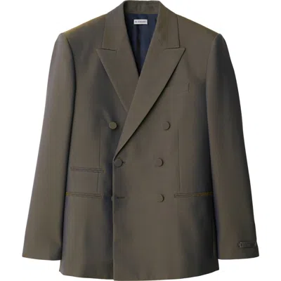 Burberry Wool Tailored Jacket In Reef