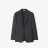 Burberry Wool Tailored Jacket In Rock