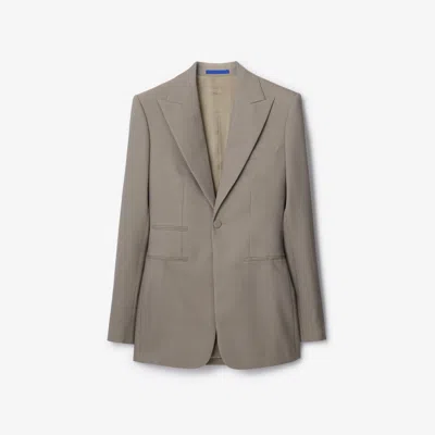 Burberry Wool Tailored Jacket In Wax