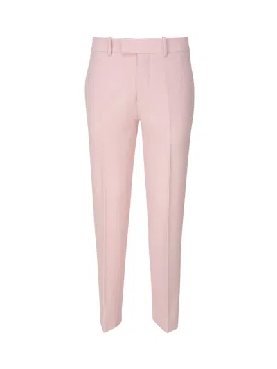 Burberry Wool Tailored Pants In Cameo