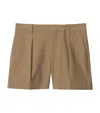 Burberry Pleated Cuffed Shorts In Brown