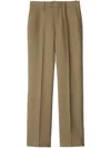 Burberry Wool Tailored Trousers In Brown