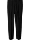 Burberry Wool Tailored Trousers In Black