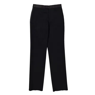 Burberry Wool Tailored Trousers In Black