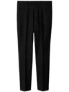 Burberry Wool Tailored Trousers In Black