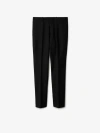 Burberry Wool Tailored Trousers In Black