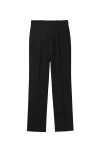 Burberry Straight-leg Wool Tailored Trousers In Black