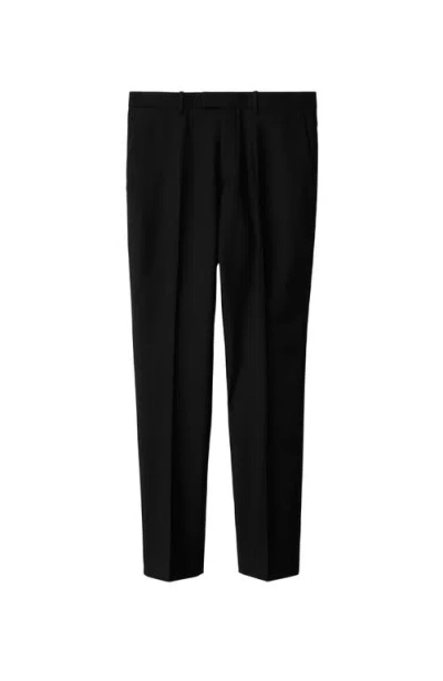 Burberry Wool Tailored Trousers In Onyx