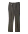 Burberry Suit Pants In Navy Blue Wool. Straight-leg Cut. Zippered Closure And Belt Clip. In Black