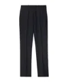 Burberry Classic Fit Triple Stud Wool Mohair Tailored Trousers In Black