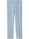 Burberry Wool Tailored Trousers In Blue