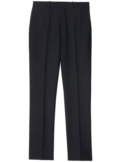 Burberry Wool Tailored Trousers In Blau