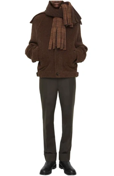 Burberry Wool Tailored Trousers In Brown