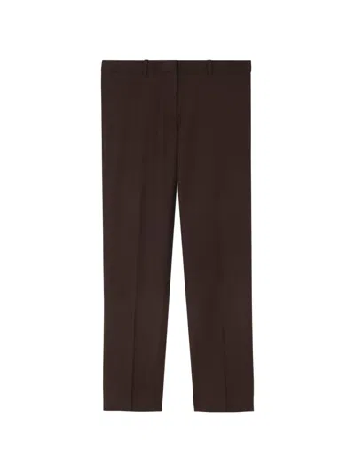 Burberry Wool Tailored Trousers In Brown