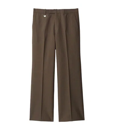 Burberry Wool Tailored Trousers In Dusk