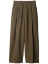Burberry Wool Tailored Trousers In Brown