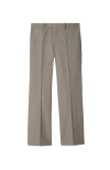 Burberry Logo-plaque Tailored Wool Trousers In Cliff