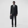 Burberry Wool Tailored Trousers In Dark Navy