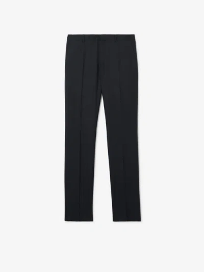 Burberry Wool Tailored Trousers In Black