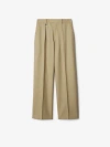 Burberry Wool Tailored Trousers In Flax