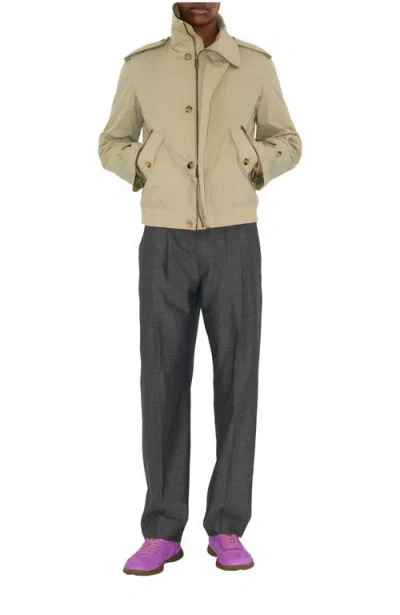 Burberry Wool Tailored Trousers In Gray