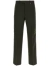 Burberry Wool Trousers With Back Pockets And Belt Loops In Green