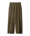 Burberry Wool Tailored Trousers In Green