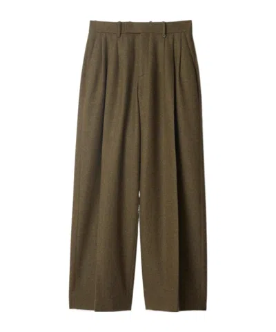 Burberry Wool Tailored Trousers In Kindle Melange